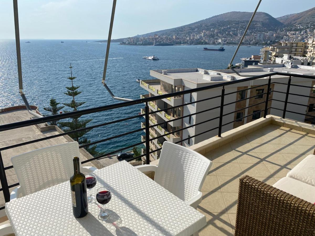 Apartment With Huge Sea View Balcony Sarande Luaran gambar